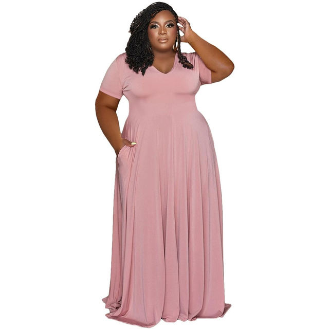 A-Line Long Plus Size Dress